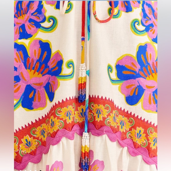 NWT Farm Rio Off-White Vivid Garden Maxi Dress New With Tags Size Small - Picture 5 of 13